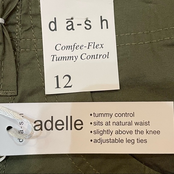 Women’s Army Green NWT Cargo Shorts dash Size 12 Style Adelle Comfee-flex - Picture 5 of 7